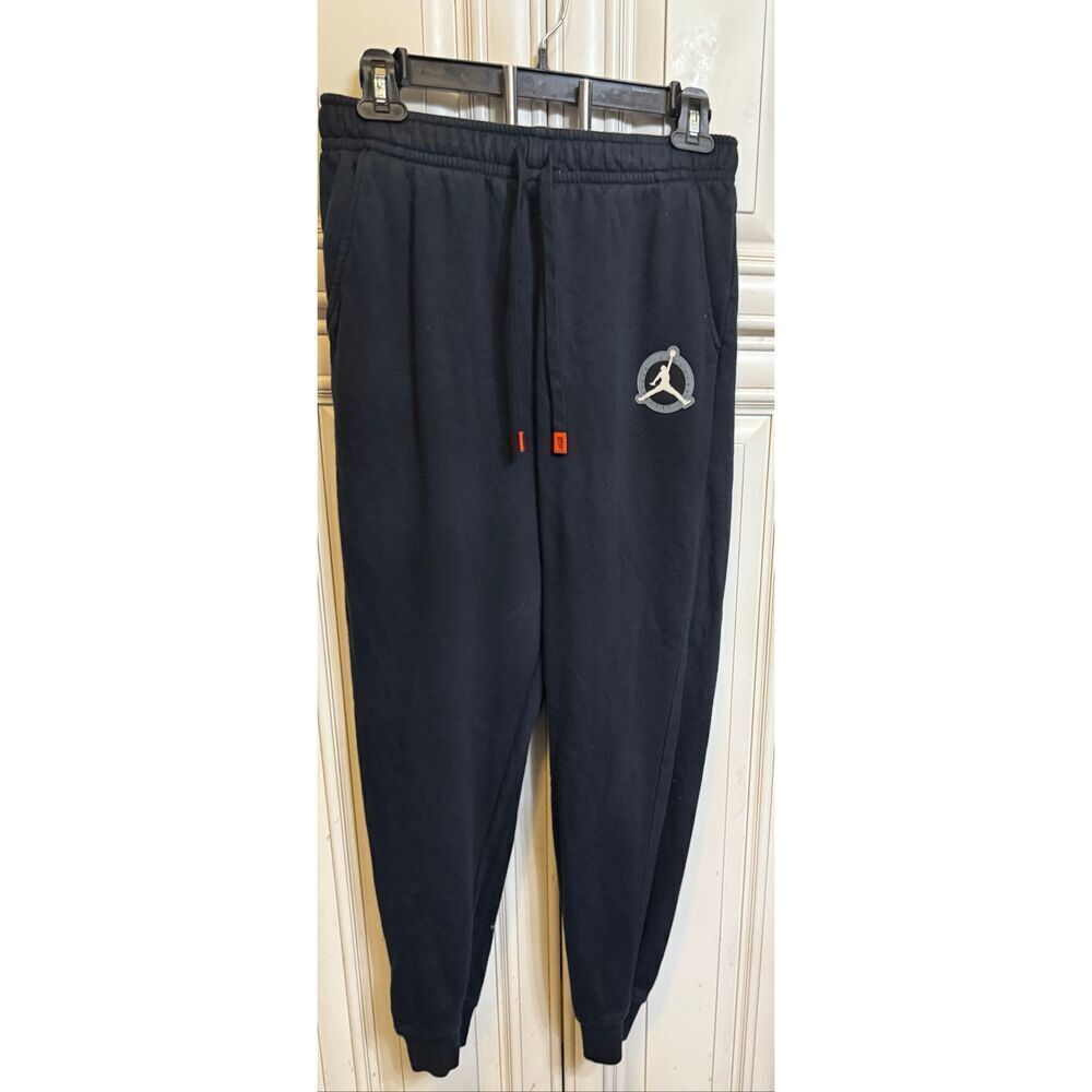 Jordan Men's Flight MVP Drawstring Fleece Jogger Sweatpants Black Size Small